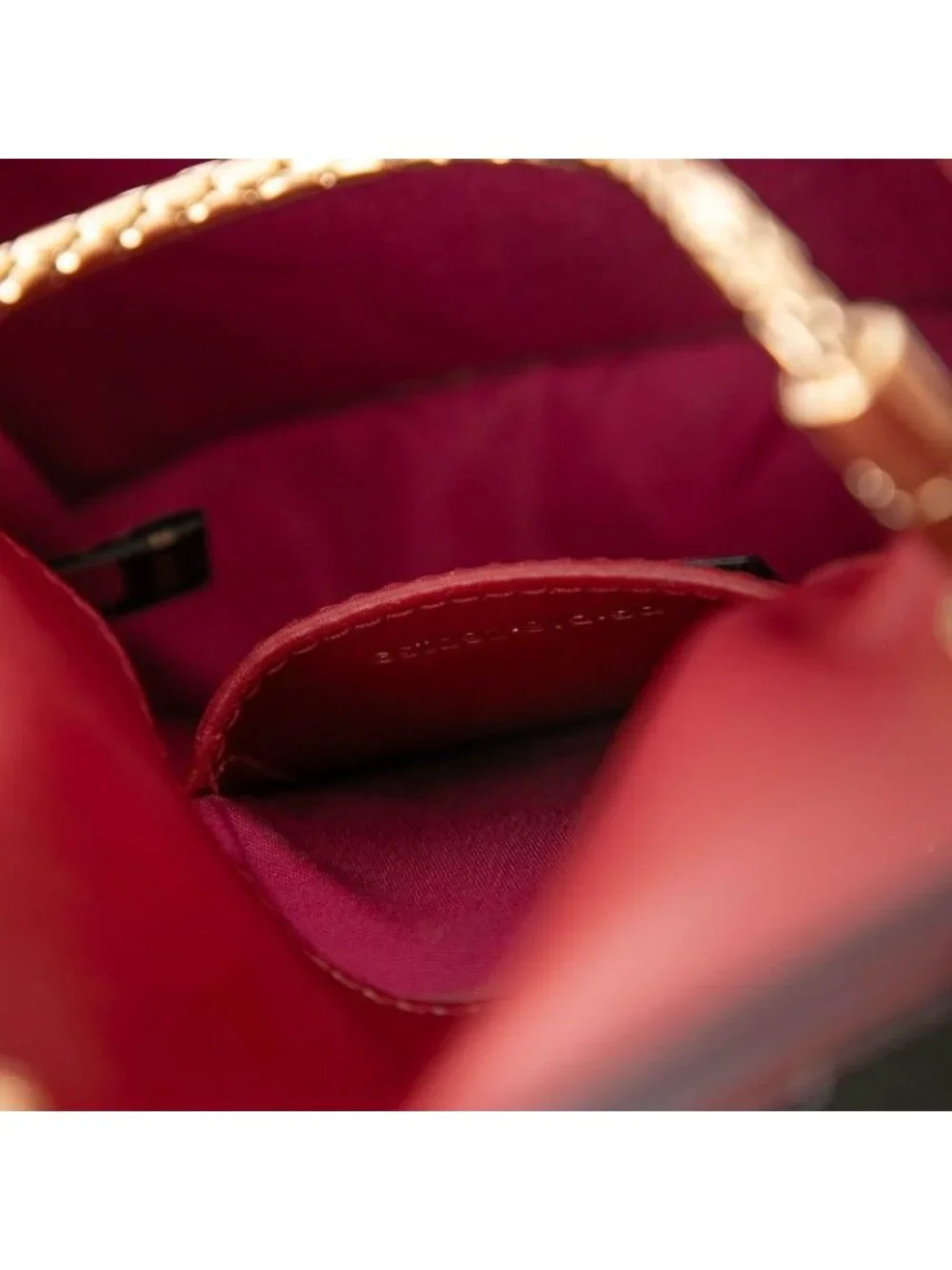 Bvlgari Serpenti Forever Chain Shoulder Bag Red Leather
